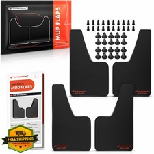 A-Premium Mud Flaps 4 Pcs Set Black Universal