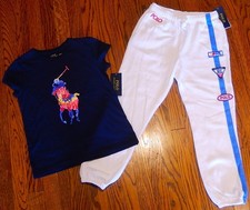 POLO RALPH LAUREN AUTHENTIC TODDLERS GIRLS BRAND NEW ORIGINAL 2Pc SET Sz 6X, NWT