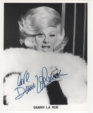 Danny La Rue Signed Autographed 8 x 10 Photo / British Female Impersonator