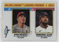 2025 Topps Heritage League Leaders Chrome Emmanuel Clase Ryan Helsley #205 0x1j