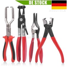 4x Schlauchklemmenzangen Set L&ouml;sezange Benzinleitung Kraftstofffilter Zange Satz