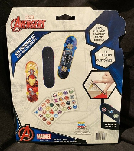 Marvel Avengers Fingerboard Set - 3 Pack, 1 Ramp and 32 Stickers - 第 2/2 張圖片