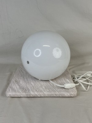 Vintage MCM Marble Base Glass Globe Lamp Sconce Light Postmodern Minimalist