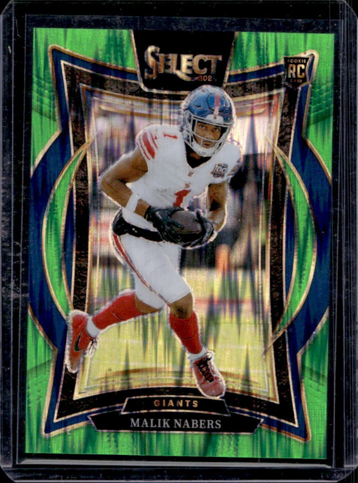 2024 Panini Select Malik Nabers Concourse RC Neon Green Prizm Shock #/599 Giants
