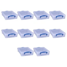Really Useful Box 4L Storage Container with Lid and Clip Lock Handles, (10 Pack)