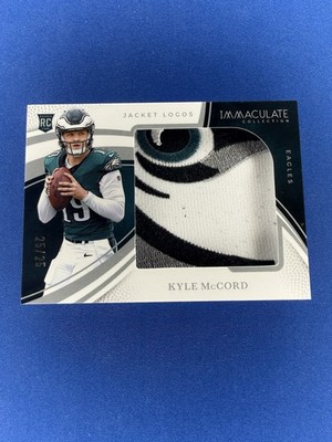 2025 Panini Immaculate Kyle McCord Jacket Logos 25/25 #RJL-KMD Thick Eagles