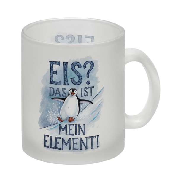 Niedlicher Pinguin Eis Ist Mein Element Glas Tasse-image