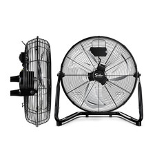 12 Inch 3-Speed High Velocity Heavy Duty Metal Industrial Floor Fans Quiet Black