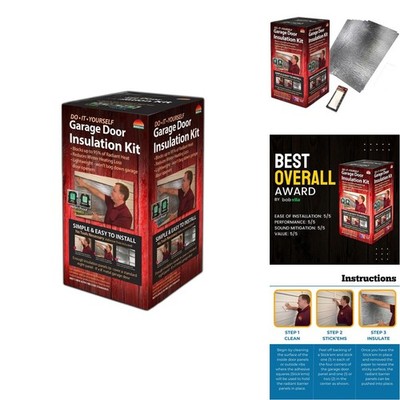 Reach Barrier Garage Door Insulation Kit Reflective 8X8 Single Door 3009
