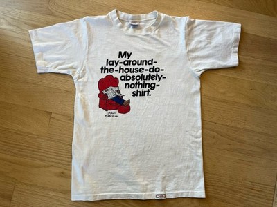VTG 70s Crazy Shirts Hawaii My Lay Around The House Do Nothing T-Shirt Small USA