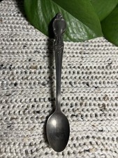 Vintage Wm ROGERS Son 1954 Victorian Rose Infant Feeding Spoon 5 Inch