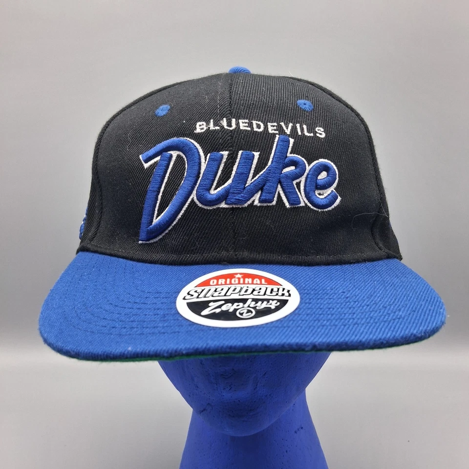 Duke Blue Devils Zephyr Script Snapback Basketball Hat Cap - Image 2 of 4
