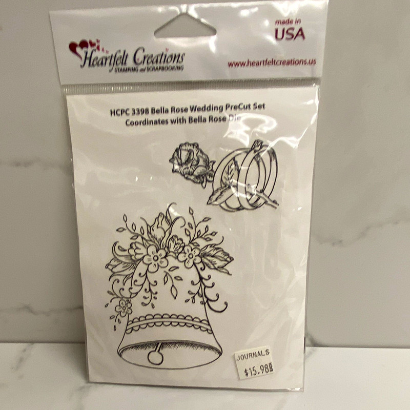 Heartfelt Creations HCPC 3398 Bella Rose Wedding Unmounted Rubber Stamp Set