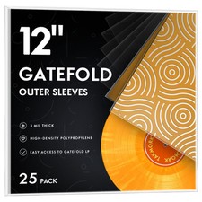 Gatefold Record Sleeves for 12-Inch Vinyl Albums: Clear Plastic Outer Sleeves...