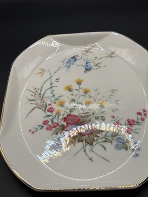 Floral & Birds Large Trinket Dish Made in England