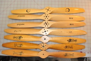 XOAR, Menz, Zinger- 22x12,8, 6 wood prop lot of 7. Nice!