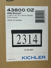Kichler 43800 Olde Bronze 12.25"W Xenon Ada Compliant Address Light LED -NEW
