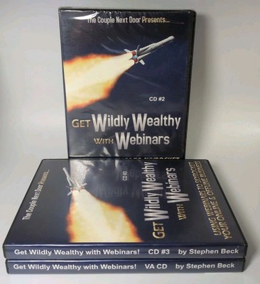 Get Wildly Wealthy With Webinars Stephen Beck Audio CD Lot Of 3 New/Used B545