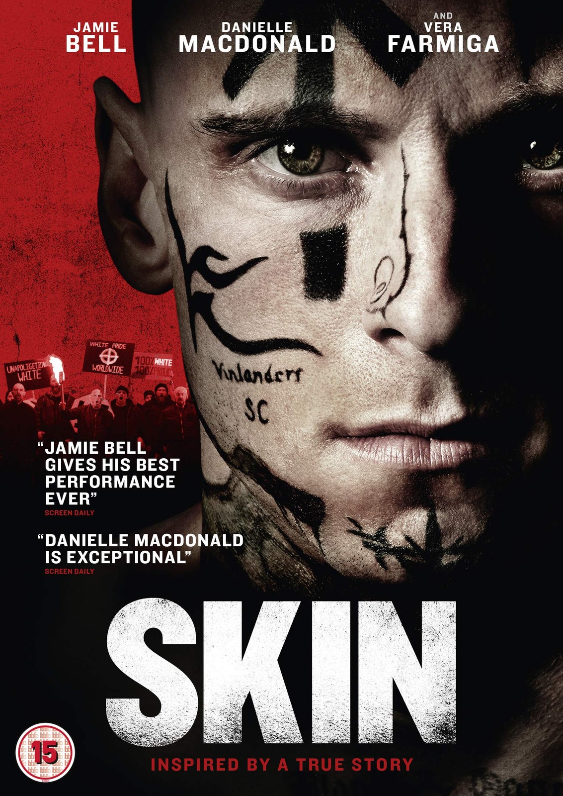 Skin (DVD) Jamie Bell Danielle Macdonald Vera Farmiga Mike Colter