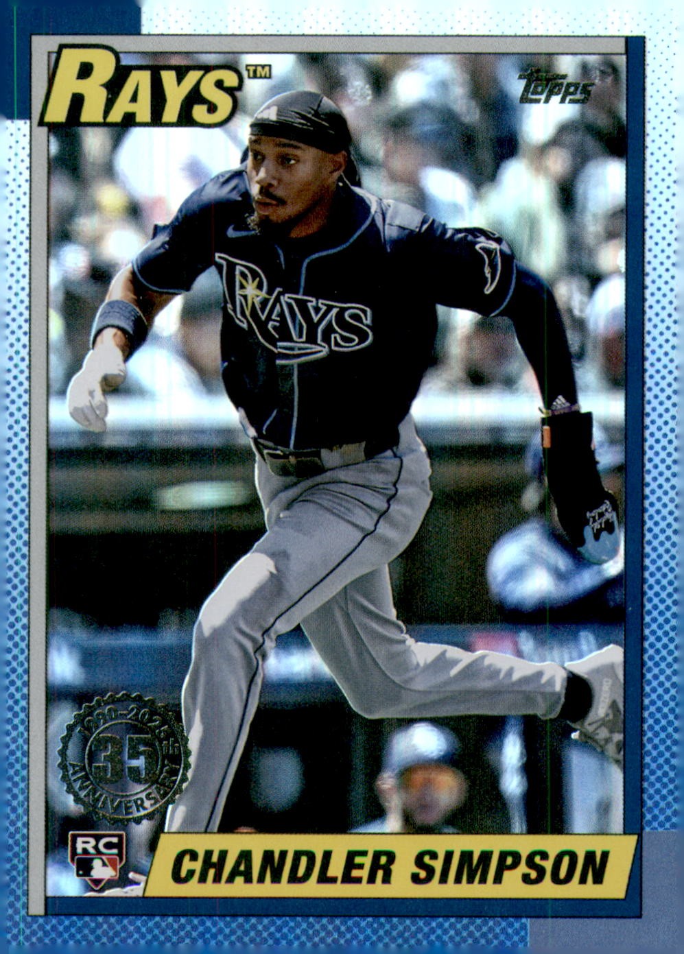 2025 Topps Update #U90-6 Chandler Simpson 1990 Topps Baseball 35th Anniversary