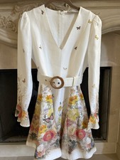 Zimmermann Tranquillity floral linen mini dress Size S- 0