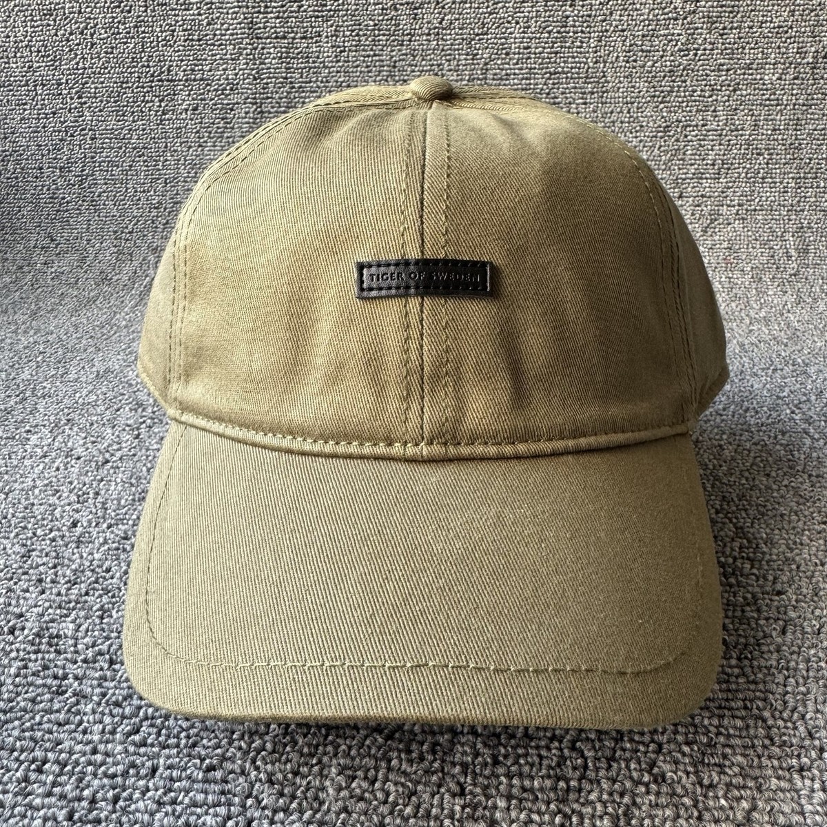 Tiger of Sweden Khaki Cotton Twill Strapback Baseball Dad Hat Adjustable