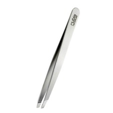 Rubis Switzerland Slanted Tip Tweezer-Silver Silver