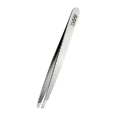 Rubis Switzerland Slanted Tip Tweezer-Silver Silver 