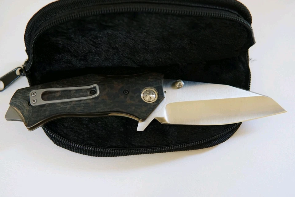 Allen Elishewitz Custom Kopis Flipper Camo Micarta - Image 3 of 4