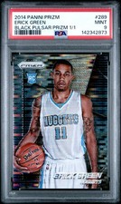 2014 Panini Prizm #289 Erick Green Black Pulsar Prizms Rookie Card RC 1/1 PSA 9