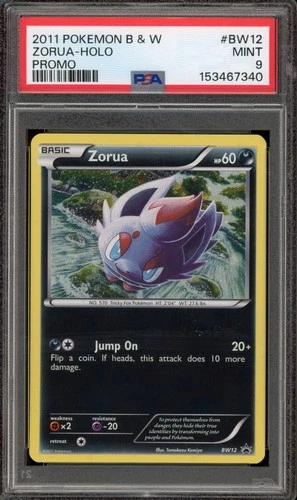 Pokemon Zorua Black Star Holo Promo BW12 PSA 9 Mint