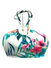Vince Camuto Women's Logo-Ring Halter Swim Top Separates Swimsuit S, Multi 