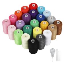 24 PCS Sewing Thread Kit - 24 Colors Spools for Sewing Machine Hand Sewing