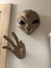 Alien Wall-Mounted Resin Sculpture Matte Brow...