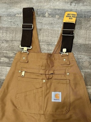 Carhartt Men's R01-M Duck Bib Overalls Carhartt Brown Sz 34 X 30