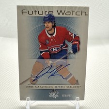 Johnathan Kovacevic 2022-23 SP Authentic Future Watch Auto Retro Canadiens