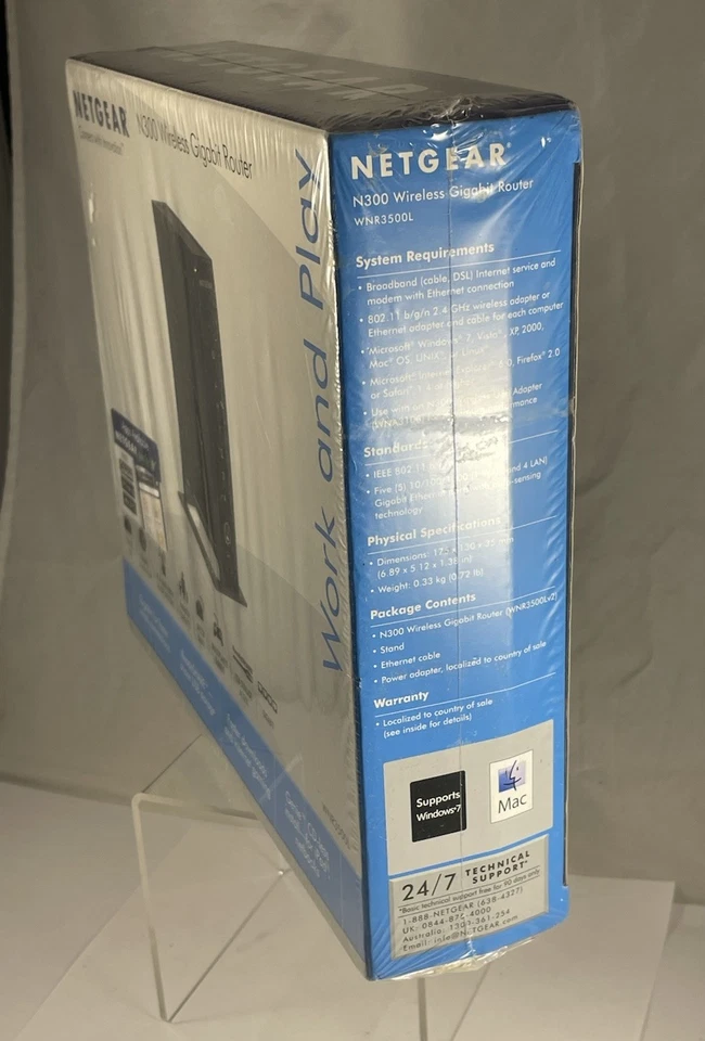 Netgear N300 Wireless Gigabit Router WNR3500L 606449064988 NEW SEALED - Image 4 of 4