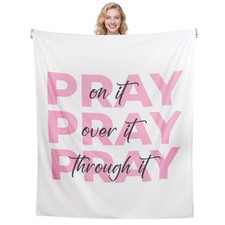 Christian Blanket Pray Birthday Gifts Women Inspirational Religious 60x50 Inch