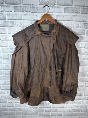 Driza-Bone Australian Oilskin 3/4 Coat Duster Wax Jacket Brown Size 6