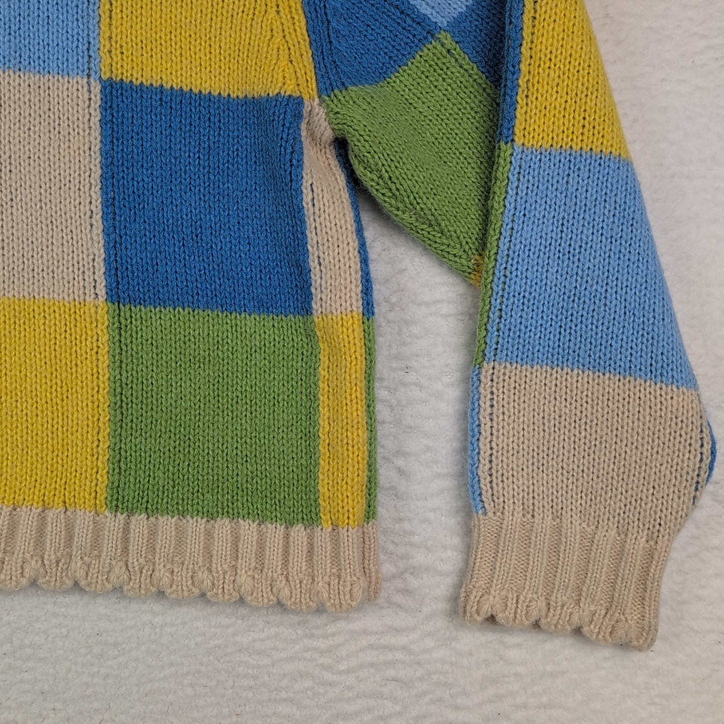 Kitri Cardigan Sweater Patchwork Multicolor Wool … - image 7