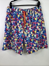 Robert Graham Mens 2XL Multicolor Pool Side Drinks Print Lined Swim Trunks