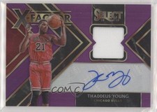 2019 Select X-Factor Memorabilia Signatures Purple 82/99 Thaddeus Young Auto 2r7