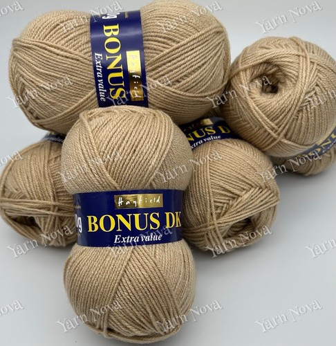 Hayfield Bonus DK Double Knitting Crochet Yarn Wool - 5x100g Balls - 964 Oatmeal - Picture 4 of 10