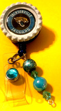 Id badge holder retractable alligator clip NFL Jacksonville Jaguars