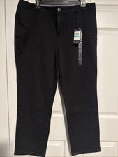 NWT Tommy Hilfiger Women  s Hampton Stretch Chino Size 16 Black