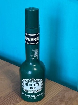 VINTAGE NEW MEN'S FABERGE BRUT 33 SPLASH-ON LOTION 7 OZ NOS