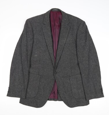 B&W Herren Blazer Grau Wollmischung Größe 38 Reg