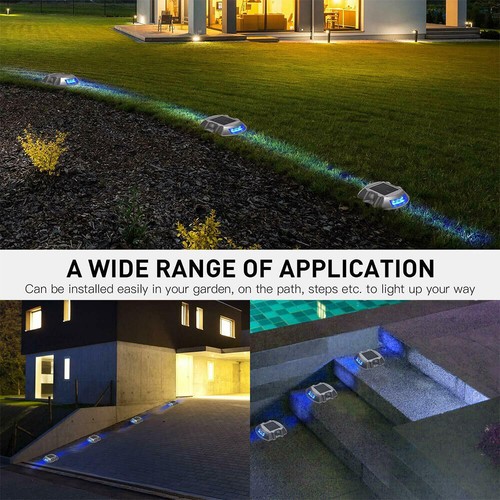 1-4X Solar Driveway Lights Deck Pathway Lights Solar Dock LED Light Safety Light - Picture 3 of 16