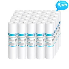 25 Pack 5 Micron 10"x2.5" Whole House Sediment Water Filter for Any 10" RO Unit
