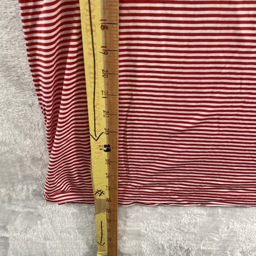 Oxford Golf Mens Polo Shirt Red White Stripe Large Cotton Short Sleeve Collar - Picture 5 of 6